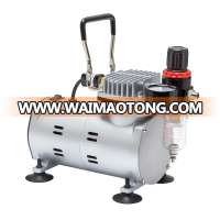 Tagore TG212 1/6HP 220V Mini Portable Single Cylinder Piston Oiless Silent Air Compressor for Airbrush with 1/8 BSP Connections